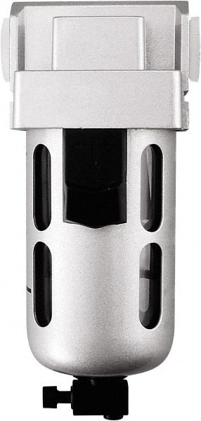 PRO-SOURCE - 1" Port, 10.24" High x 3.54" Wide, Heavy-Duty FRL Filter with Polycarbonate Bowl & Manual Drain - 230 SCFM, 145 Max psi, 140°F Max, Modular Connection, Bowl Guard, 5.6 oz Bowl Capacity - Exact Tooling