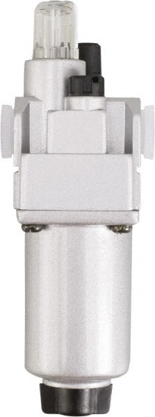 PRO-SOURCE - 3/8" NPT, 290 Max psi Intermediate Modular Lubricator - Aluminum Bowl, Aluminum Die Cast Body, 106 CFM, 140°F Max Temp, 2.16" Wide x 8.07" High - Exact Tooling
