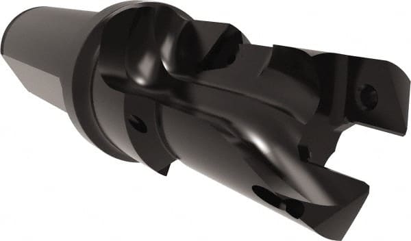 Allied Machine and Engineering - 22 to 24mm Diam, Straight Shank, 25.4mm Body Shank Diam, Combo Chamfer and Countersink Drill - TCMT 110204 Insert, 117.87mm OAL - Exact Tooling