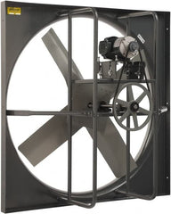 Americraft - 36" Blade, Belt Drive, 1 hp, 13,174 CFM, TEFC Exhaust Fan - 42-1/2" Opening Height x 42-1/2" Opening Width, 2.8/1.4 Amp, 230/460 Volt, 1 Speed, Three Phase - Exact Tooling