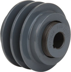 TB Wood's - 1-3/8" Inside Diam x 6-1/2" Outside Diam, 2 Groove, Variable Pitched Type 2 Sheave - Belt Sections 4L, 5L, A, B & 5V, 3-1/4" Sheave Thickness, 1-1/4" Side Groove Thickness 1-5/8 to 2-3/8" Face Width - Exact Tooling