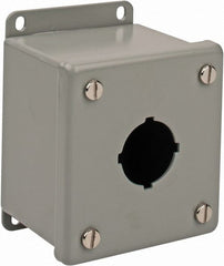 nVent Hoffman - 1 Hole, 1.2 Inch Hole Diameter, Steel Pushbutton Switch Enclosure - 4-1/2 Inch High x 3.47 Inch Wide x 2-3/4 Inch Deep, 12, 13 NEMA Rated - Exact Tooling