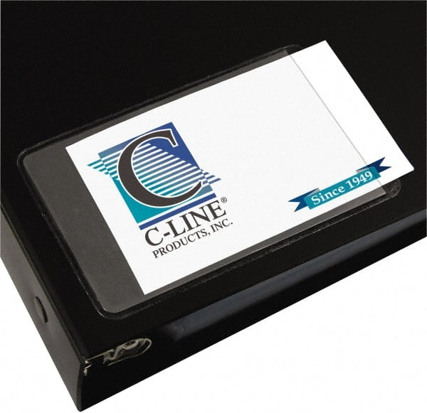 C-LINE - 10 Piece Business Card/ID Protectors - 3-1/2" High x 2" Wide - Exact Tooling