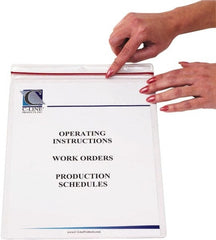 C-LINE - 15 Piece Clear Zipper Shop Ticket Holder - 12" High x 9" Wide - Exact Tooling