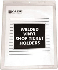 C-LINE - 50 Piece Clear Shop Ticket Holder - 8" High x 5" Wide - Exact Tooling