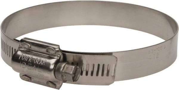 IDEAL TRIDON - SAE Size 412, 3-1/4 to 4-1/8" Diam, Stainless Steel High Torque Worm Drive Clamp - 5/8" Wide, Material Grade 304, Series 60 - Exact Tooling