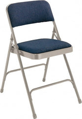 NPS - 18-3/4" Wide x 20-1/4" Deep x 29-1/2" High, Fabric Folding Chair with Fabric Padded Seat - Imperial Blue - Exact Tooling