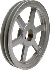 TB Wood's - 2 Groove, 1/2 to 1-1/2 Bore Diam, 18-3/4" Outside Diam, QD Bushed V Belt Sheave - 18.0 A Diam Belt Pitch - Exact Tooling