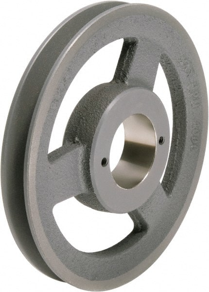 TB Wood's - 1 Groove, 1/2 to 1-1/2 Bore Diam, 11-1/4" Outside Diam, QD Bushed V Belt Sheave - 10.5 A Diam Belt Pitch - Exact Tooling