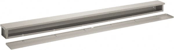nVent Hoffman - 4" High x 4" Wide x 24" Long, Solid Wall Wire Duct - Gray, Slip-on Cover, Steel - Exact Tooling