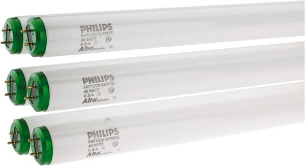 Philips - 40 Watt Fluorescent Tubular Medium Bi-Pin Lamp - 4,100°K Color Temp, 2,600 Lumens, T12, 20,000 hr Avg Life - Exact Tooling