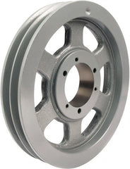 TB Wood's - 2 Groove, 1/2 to 2-15/16 Bore Diam, 25.35" Outside Diam, QD Bushed V Belt Sheave - 24.6 A Diam Belt Pitch - Exact Tooling