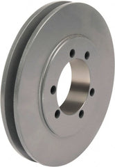 TB Wood's - 1 Groove, 1/2 to 1-15/16 Bore Diam, 6.95" Outside Diam, QD Bushed V Belt Sheave - 6.2 A Diam Belt Pitch - Exact Tooling