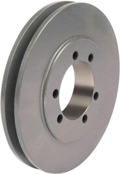 TB Wood's - 1 Groove, 1/2 to 1-5/8 Bore Diam, 4-3/4" Outside Diam, QD Bushed V Belt Sheave - 4.80 3V Diam Belt Pitch - Exact Tooling
