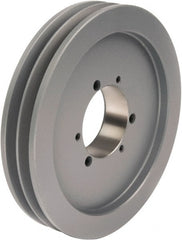 TB Wood's - 2 Groove, 1/2 to 2-1/2 Bore Diam, 7-3/4" Outside Diam, QD Bushed V Belt Sheave - 7.0 A Diam Belt Pitch - Exact Tooling