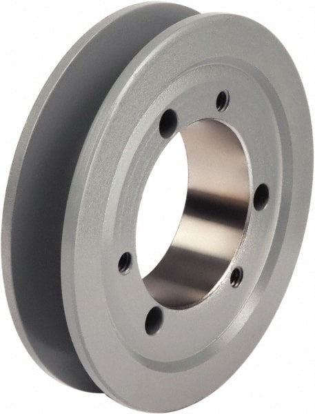 TB Wood's - 1 Groove, 1/2 to 1-1/4 Bore Diam, 3" Outside Diam, QD Bushed V Belt Sheave - 3.00 3V Diam Belt Pitch - Exact Tooling