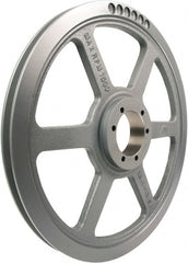 TB Wood's - 1 Groove, 1/2 to 2-15/16 Bore Diam, 25.35" Outside Diam, QD Bushed V Belt Sheave - 24.6 A Diam Belt Pitch - Exact Tooling