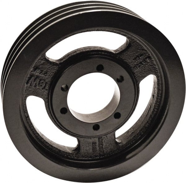 TB Wood's - 3 Groove, 1/2 to 2-1/2 Bore Diam, 14" Outside Diam, QD Bushed V Belt Sheave - 14.00 3V Diam Belt Pitch - Exact Tooling