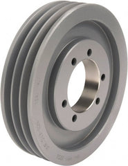 TB Wood's - 3 Groove, 1/2 to 2-15/16 Bore Diam, 9-1/4" Outside Diam, QD Bushed V Belt Sheave - 9.3 5V Diam Belt Pitch - Exact Tooling