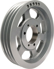 TB Wood's - 3 Groove, 7/8 to 3-1/2 Bore Diam, 24.4" Outside Diam, QD Bushed V Belt Sheave - 24.00 C Diam Belt Pitch - Exact Tooling