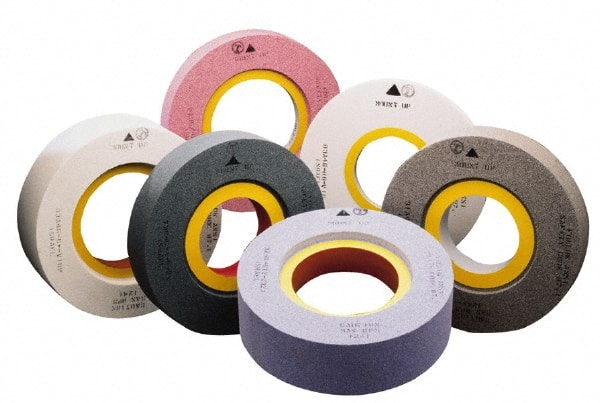 Camel Grinding Wheels - 20" Diam x 10" Hole x 3" Wide Centerless & Cylindrical Grinding Wheel - 46 Grit, Aluminum Oxide, Type 7, Coarse Grade, Vitrified Bond, Two Side Recess - Exact Tooling