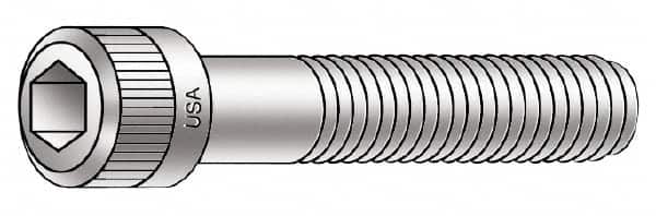 Armor Coat - 3/8-16 UNC Hex Socket Drive, Socket Cap Screw - Alloy Steel, Armor Coat Finish, Partially Threaded, 6" Length Under Head - Exact Tooling