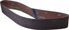 Norton - 2" Wide x 30" OAL, 40 Grit, Aluminum Oxide Abrasive Belt - Aluminum Oxide, Coarse, Coated, Series R228 - Exact Tooling