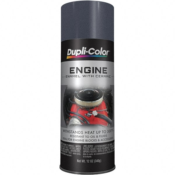 Dupli-Color - 12 oz Cast Coat Iron Automotive Heat Resistant Paint - Metallic Finish, 500°F Max Temp, Comes in Aerosol Can - Exact Tooling