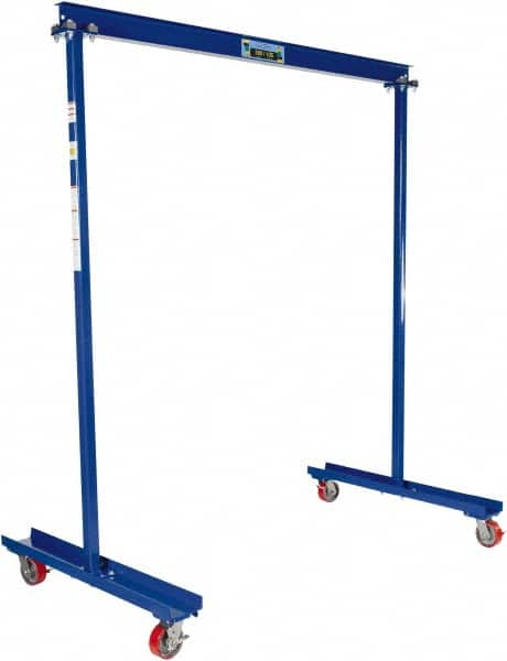 Vestil - 600 Lb Load Capacity, Steel Gantry Crane - 6' Span - Exact Tooling