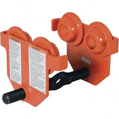 Vestil - 0.5 Ton Capacity Low Profile Manual Trolley - 2" to 8-5/8" Flange Width - Exact Tooling
