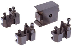 Value Collection - Series Micro Tool Post Holder & Set for 5 to 8" Lathe Swing - 4 Piece - Exact Tooling