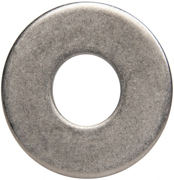 Made in USA - 7/16" Screw, Grade 300 Stainless Steel Standard Flat Washer - 1/2" ID x 1-1/4" OD, 0.064" Thick, Plain Finish, Meets Military Specifications - Exact Tooling