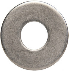 Made in USA - 7/16" Screw, Grade 300 Stainless Steel Standard Flat Washer - 1/2" ID x 1-1/4" OD, 0.064" Thick, Plain Finish, Meets Military Specifications - Exact Tooling