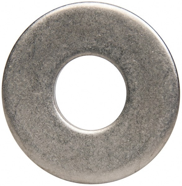 Made in USA - 1/2" Screw, Grade 300 Stainless Steel Standard Flat Washer - 0.562" ID x 1-3/8" OD, 0.086" Thick, Plain Finish, Meets Military Specifications - Exact Tooling