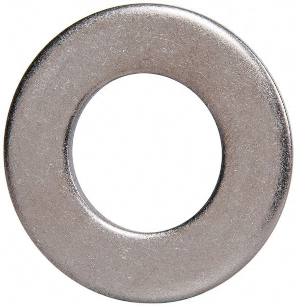 Made in USA - 7/8" Screw, Grade 300 Stainless Steel Standard Flat Washer - 0.938" ID x 1-3/4" OD, 0.108" Thick, Plain Finish, Meets Military Specifications - Exact Tooling