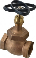 NIBCO - 1-1/4" Pipe, Threaded Ends, Bronze Integral Globe Valve - PTFE Disc, Screw-In Bonnet, 200 psi WOG, 125 psi WSP, Class 125 - Exact Tooling