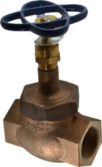 NIBCO - 2" Pipe, Threaded Ends, Bronze Integral Globe Valve - Bronze Disc, Union Bonnet, 600 psi WOG, 300 psi WSP, Class 300 - Exact Tooling