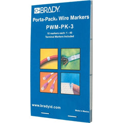 Brady - Cable Tag - NO. 1-45 VINYL CLOTH WIRE MARKER PACK - Exact Tooling