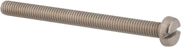 Value Collection - M3x0.50, 35mm Length Under Head Slotted Drive Machine Screw - Cheese Head, Grade 4.8 Steel, Zinc-Plated Finish, Without Washer - Exact Tooling