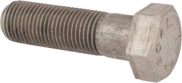 Made in USA - 1/2-20 UNF, 1-3/4" Length Under Head Hex Head Cap Screw - Grade 18-8 Stainless Steel, Uncoated, 3/4" Hex - Exact Tooling