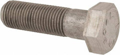 Made in USA - 1/2-20 UNF, 1-3/4" Length Under Head Hex Head Cap Screw - Grade 18-8 Stainless Steel, Uncoated, 3/4" Hex - Exact Tooling