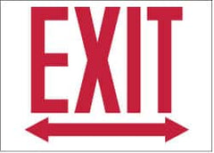 NMC - Exit, Pressure Sensitive Vinyl Exit Sign - 14" Wide x 10" High - Exact Tooling