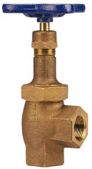 NIBCO - 1/4" Pipe, Class 300, Threaded Bronze Replaceable Angle Gate Valve - 600 WOG, 300 WSP, Union Bonnet - Exact Tooling