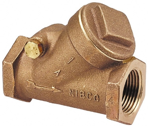 NIBCO - 1/4" Bronze Check Valve - Y-Pattern, FNPT x FNPT, 600 WOG - Exact Tooling