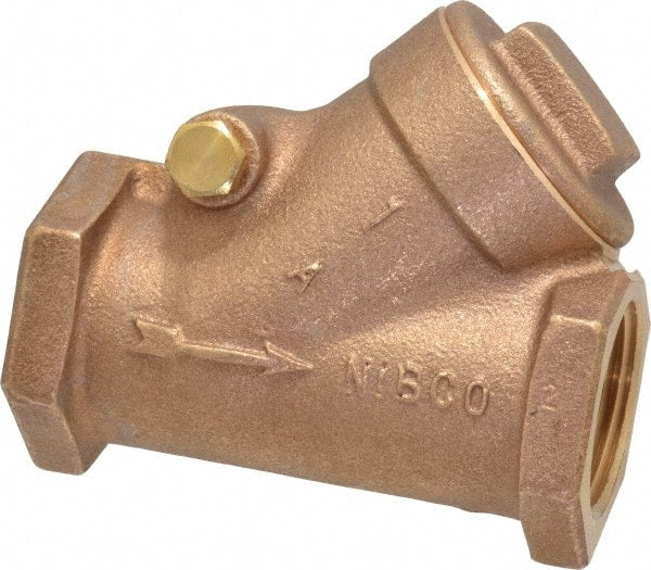 NIBCO - 1" Bronze Check Valve - Y-Pattern, FNPT x FNPT, 200 WOG - Exact Tooling