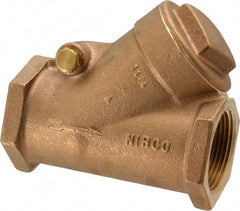 NIBCO - 1-1/4" Bronze Check Valve - Y-Pattern, FNPT x FNPT, 200 WOG - Exact Tooling