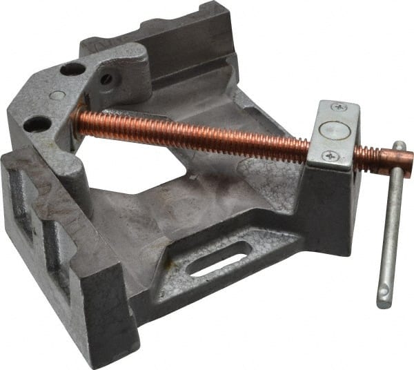 Strong Hand Tools - Fixed Angle, 2 Axes, 4.8" Long, 1.38" Jaw Height, 3-3/4" Max Capacity, Cast Iron Angle & Corner Clamp - 90° Clamping Angle - Exact Tooling