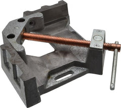 Strong Hand Tools - Fixed Angle, 2 Axes, 4.8" Long, 1.38" Jaw Height, 3-3/4" Max Capacity, Cast Iron Angle & Corner Clamp - 90° Clamping Angle - Exact Tooling