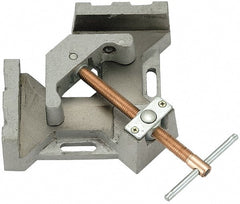Strong Hand Tools - Fixed Angle, 2 Axes, 5.32" Long, 2-1/4" Jaw Height, 4-3/4" Max Capacity, Cast Iron Angle & Corner Clamp - 90° Clamping Angle - Exact Tooling