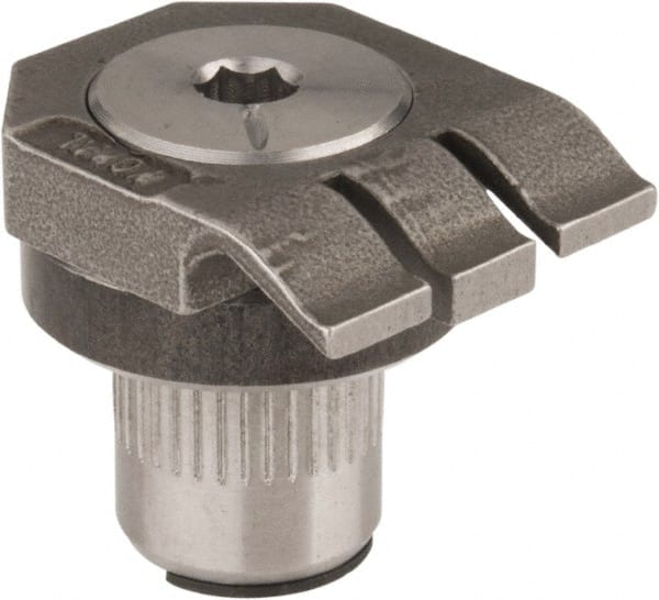 Mitee-Bite - 7-1/2mm Clamping Height, 880 Lb Clamping Pressure, Raised Height Low Profile Positioning Stop - 7-1/2mm Jaw Height, Spring Steel, Series Mitee-Bite Kopal Mini Clamps - Exact Tooling